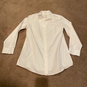 Chicos Long Sleeve White Blouse Size 0